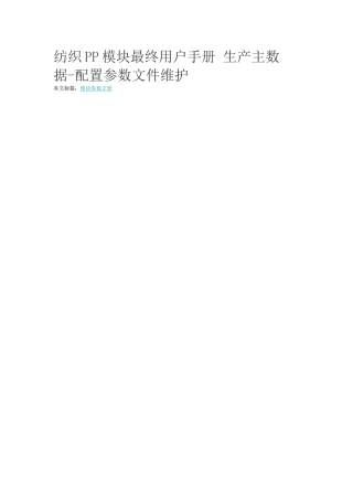 SAP配置参数文件(doc 29页)