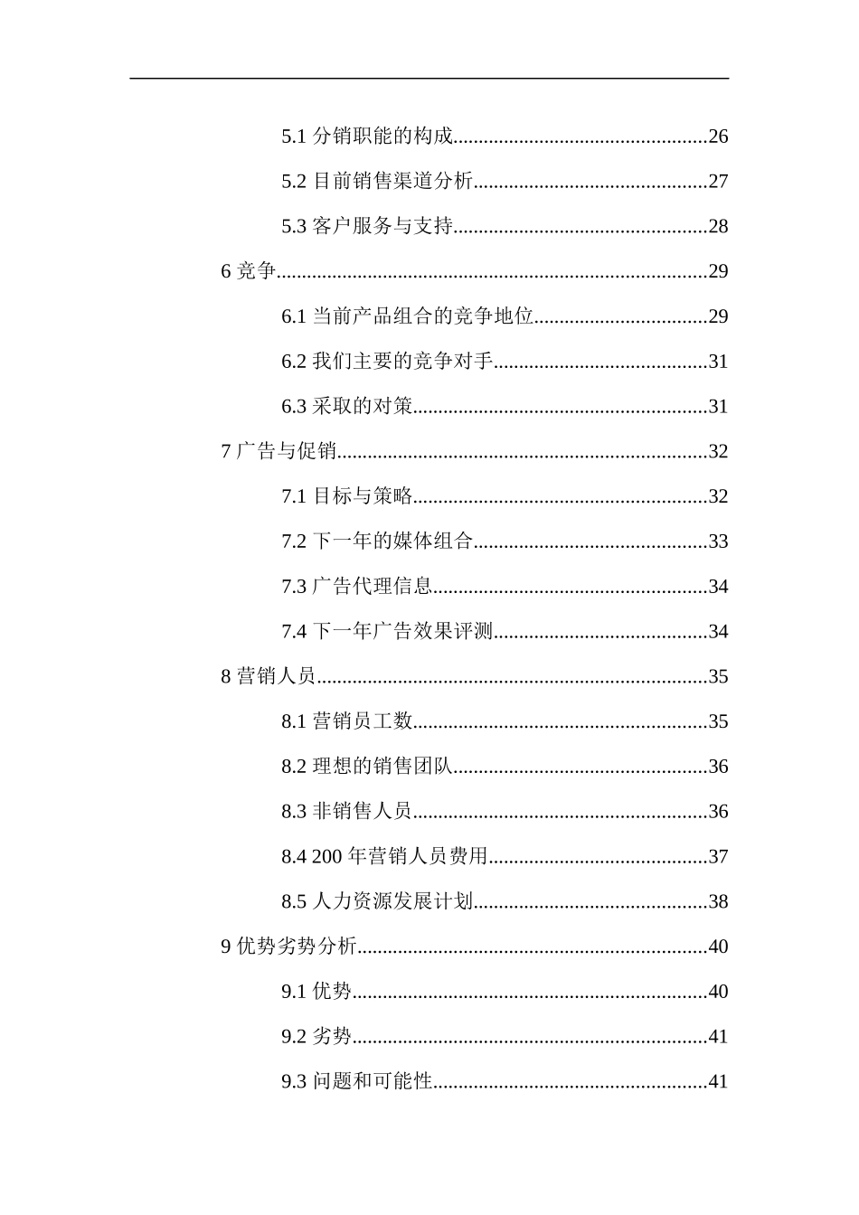 年度营销管理计划模板_第3页