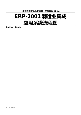 ERP2001制造业集成流程图