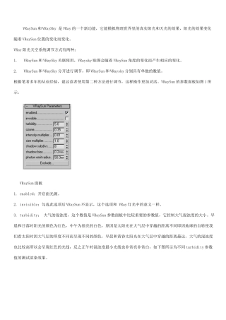 VRaySun阳光、VRaySky天光详解