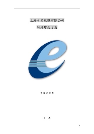 上海水星被服有限公司网站建设方案书