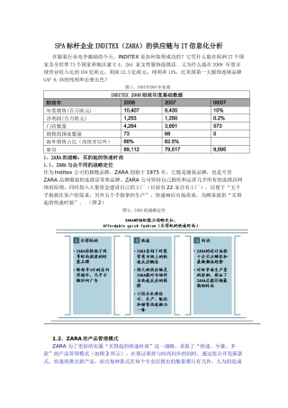 SPA标杆企业INDITEX的供应链和IT信息化分析