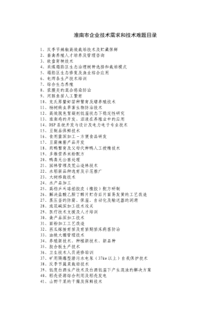 企业技术需求和技术难题信息登记表