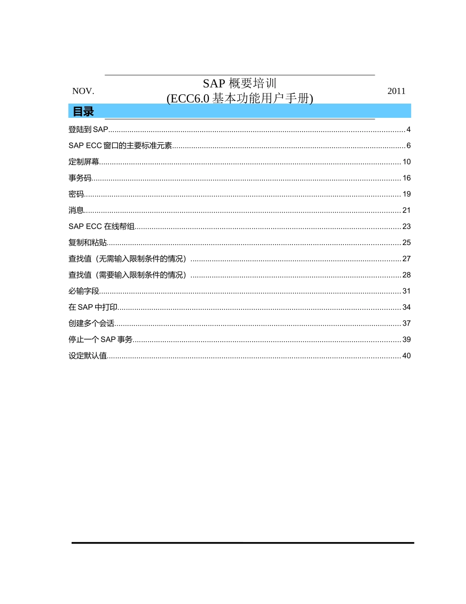 SAP入门教程_ChineseVersion_第1页