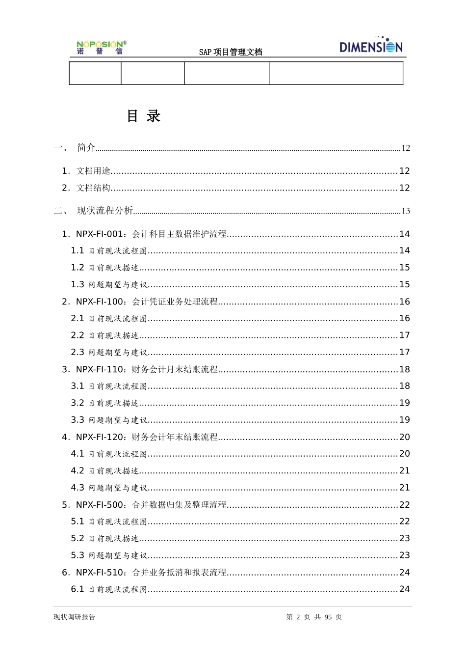 NPX_SAP2_现状调研_FICO_V0_第2页