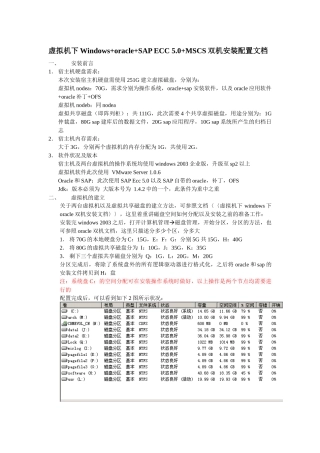 SAP安装配置文档(支持双机、虚拟机)