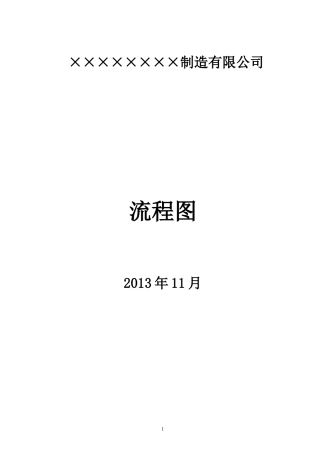 制造公司各部门业务流程图汇总
