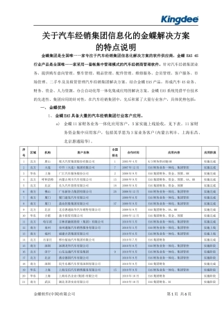 关于汽车经销集团信息化的金蝶解决方案的说明(dongya)