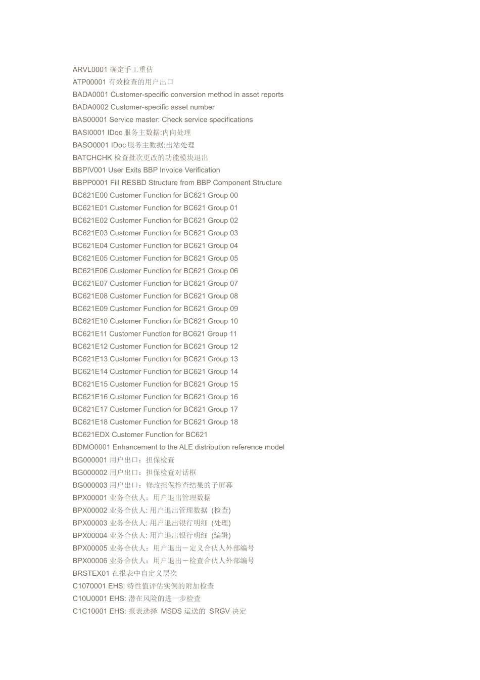 SAP所有模块用户出口4468908993_第2页