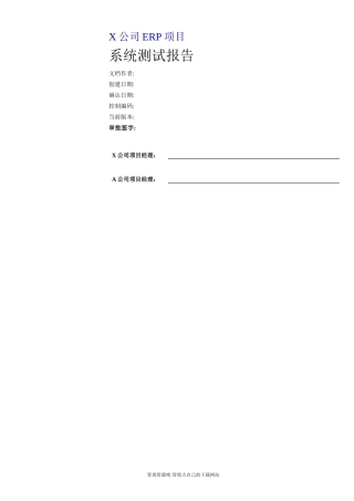 XX公司ERP项目管理系统报告分析
