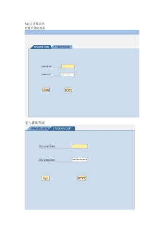 sap课程设计zongjie