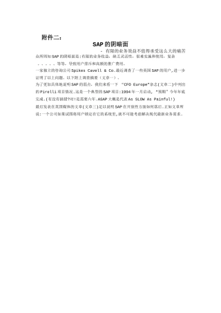 SAP的阴暗面
