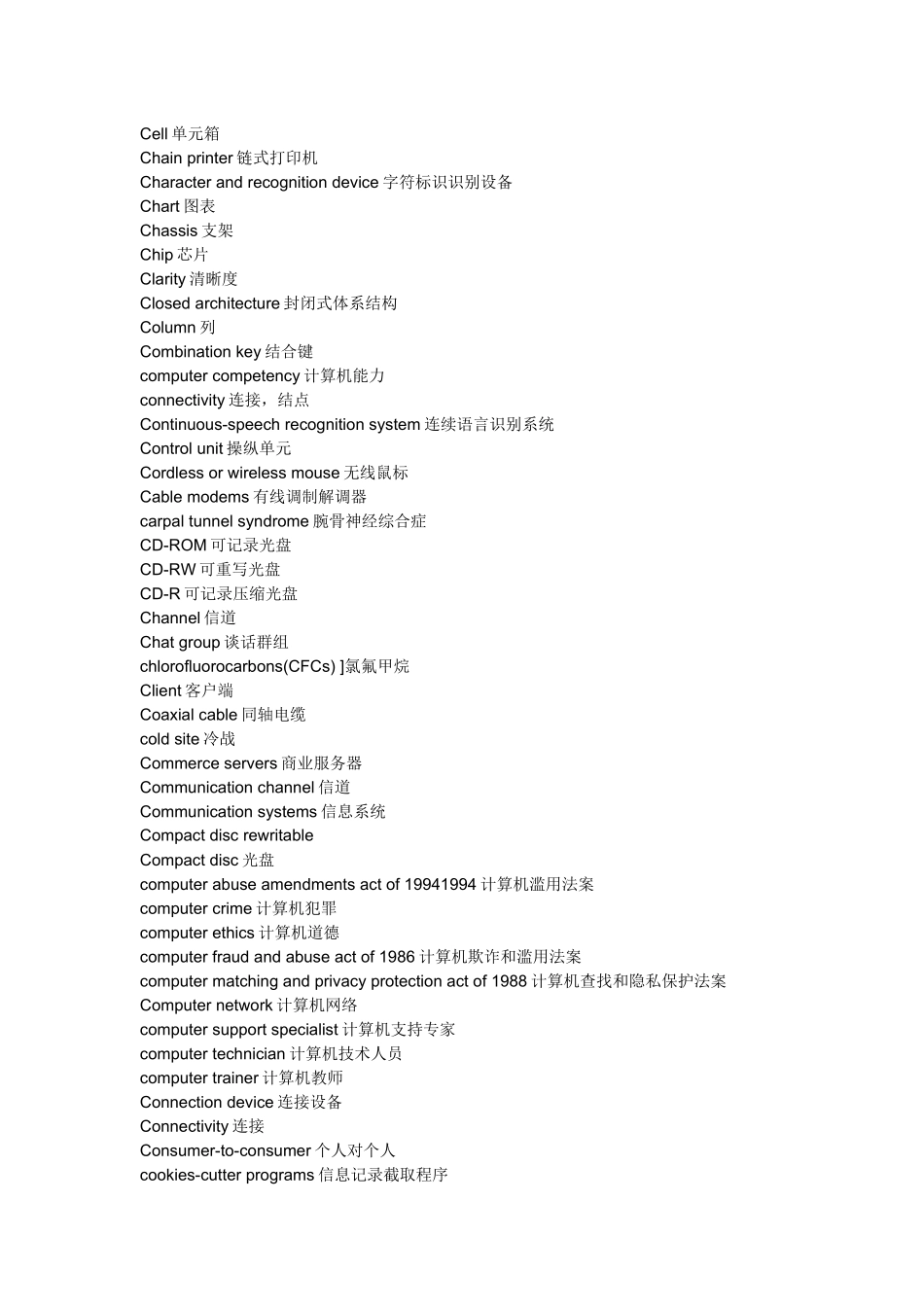 初级电脑英语单词汇总_第2页