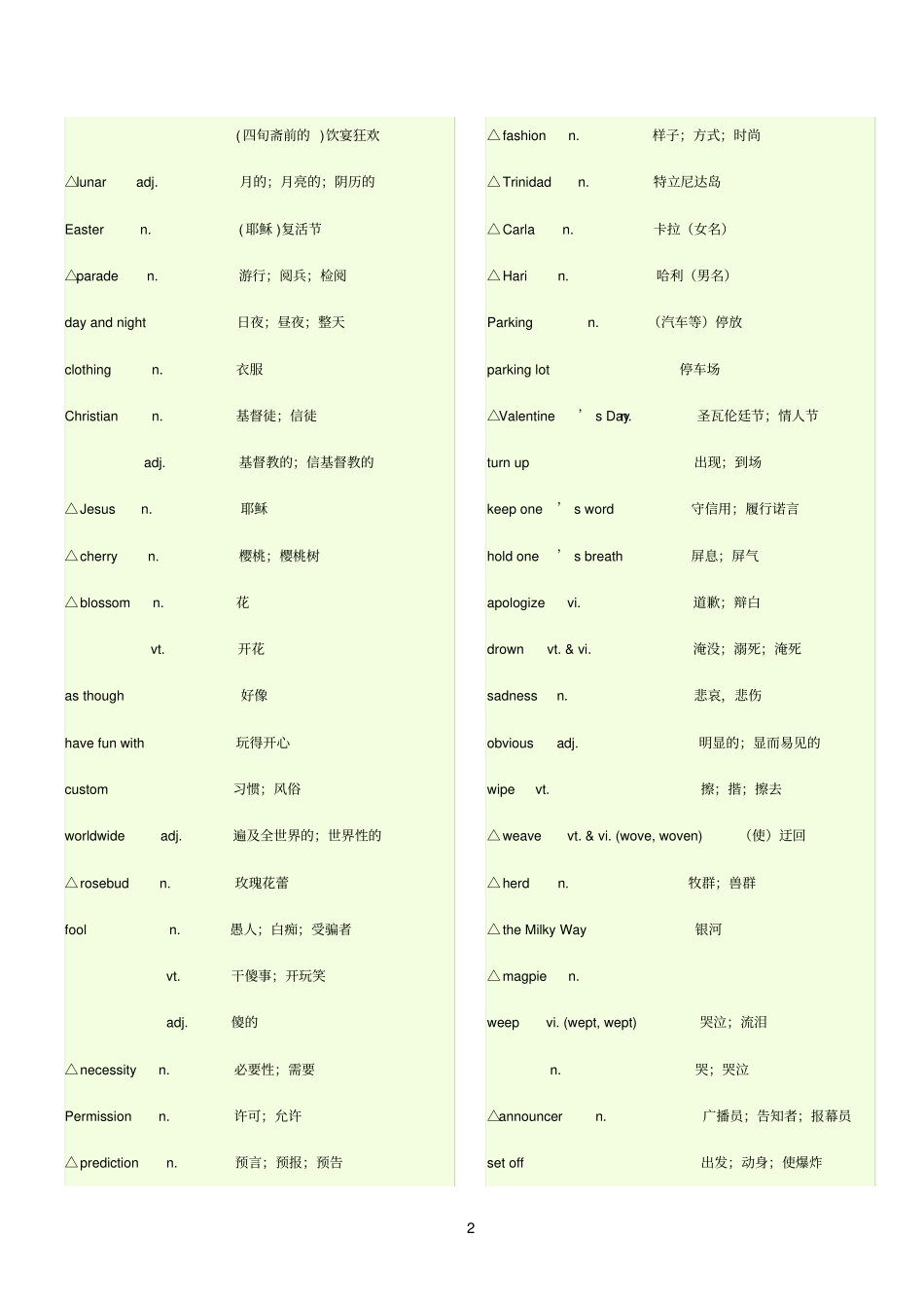 (完整版)高一英语必修三单词表_第2页