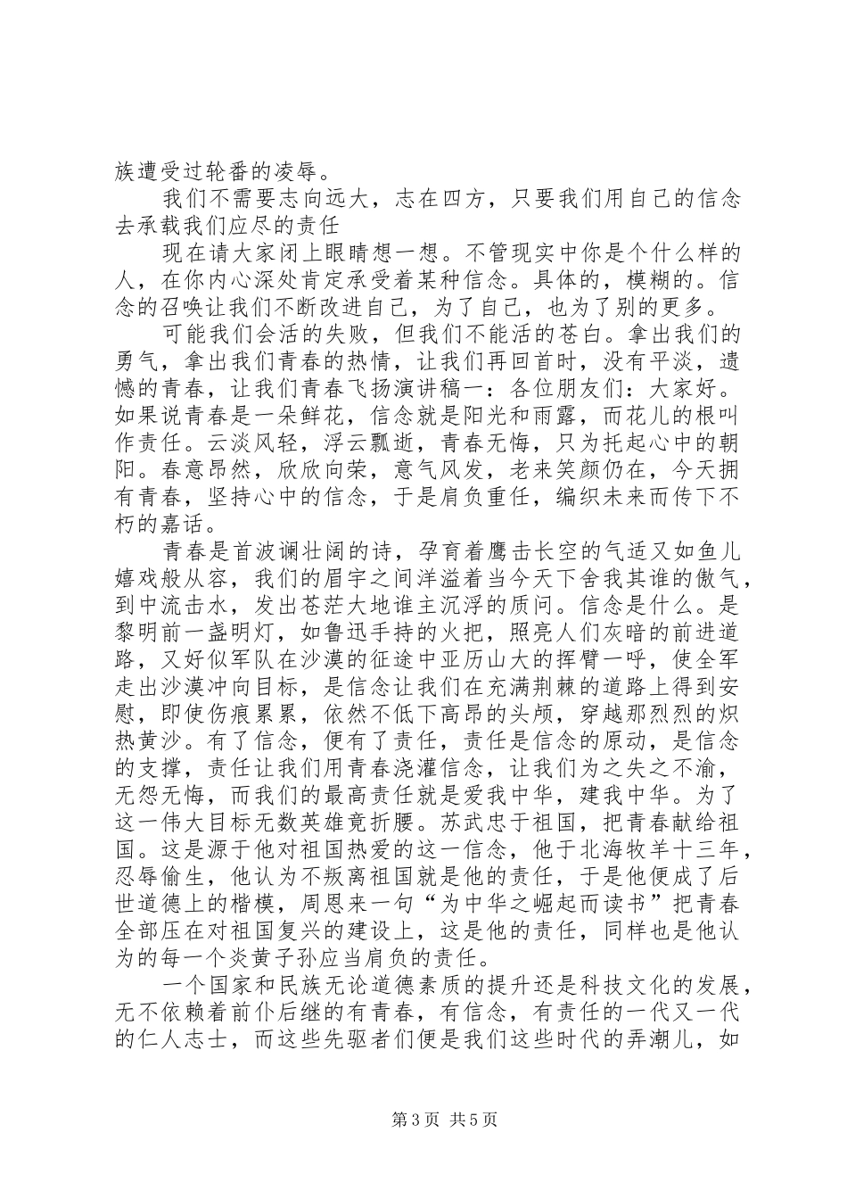 青春责任信念演讲稿范文_第3页