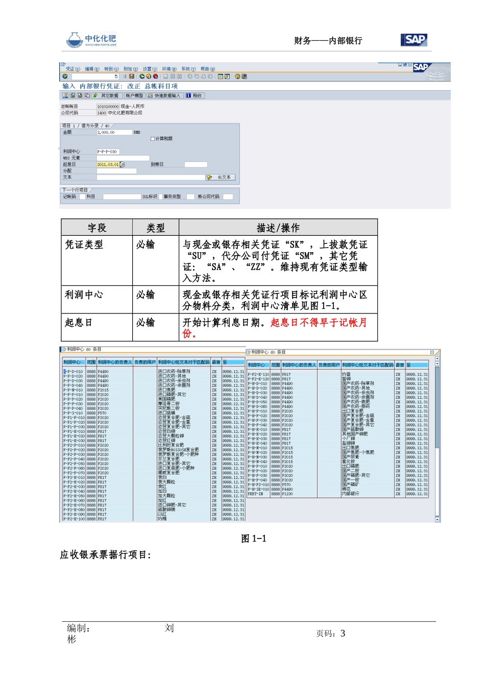 SAP操作手册财务_利润中心内部银行V10_第3页