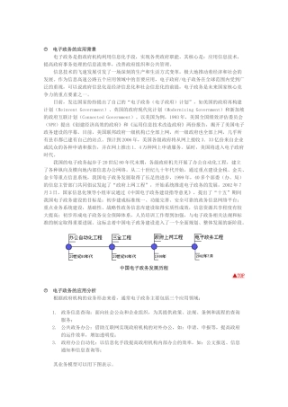 中国电子政务发展历程与业务模型