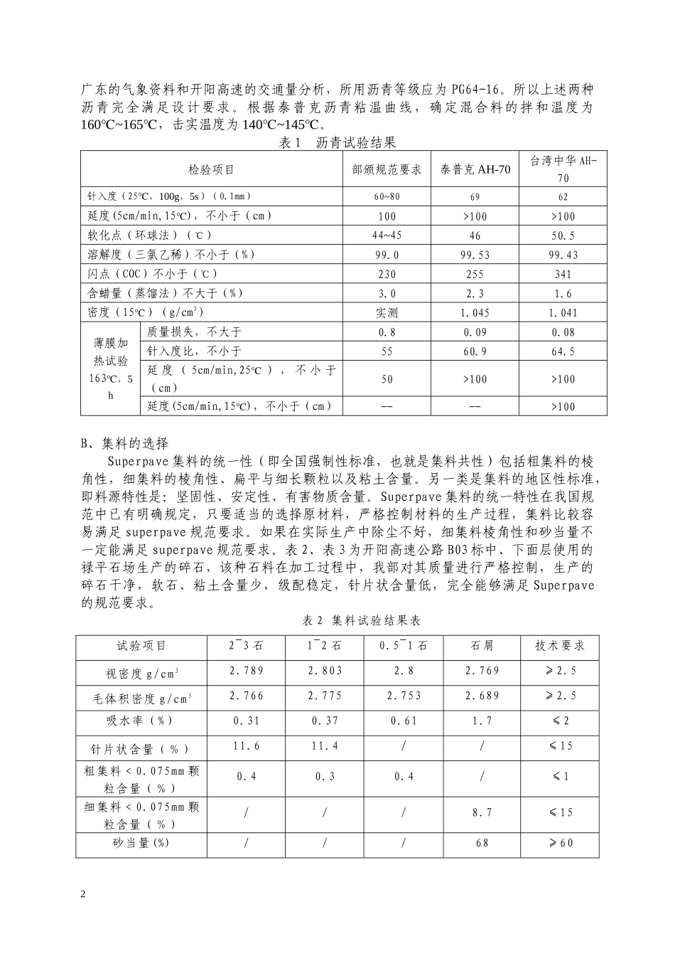 Superpave技术在开阳高速公路中、下面层的沥青配合比设计及应用_第2页