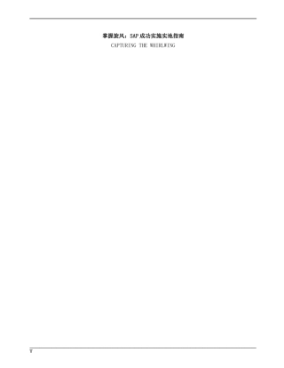 SAP成功实施方法
