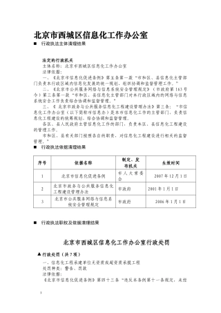 北京市西城区信息化工作办公室