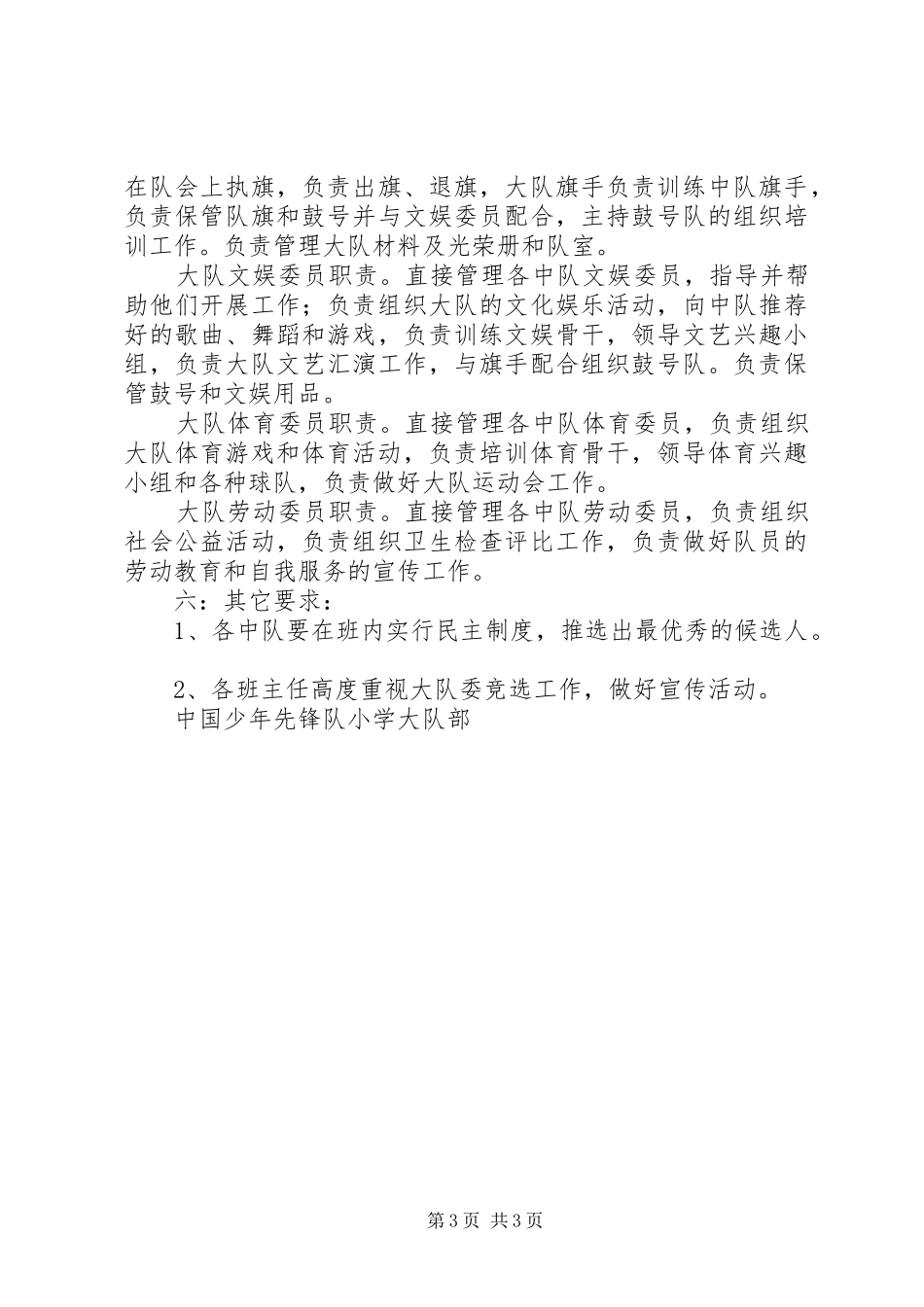 小学大队委员竞选方案_第3页