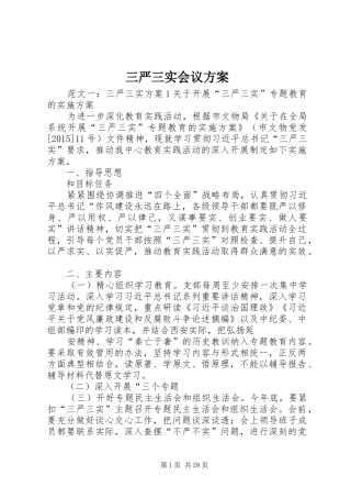 三严三实会议方案