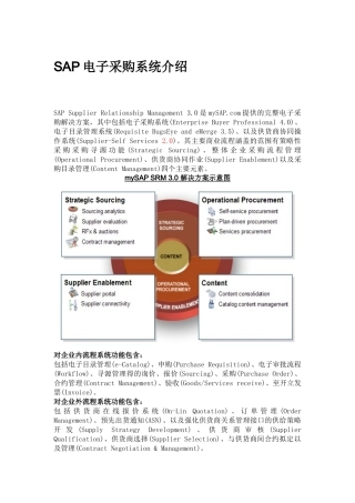 SAP電子採購系統介紹