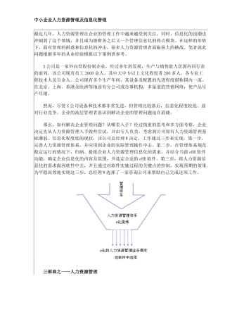 中小企业人力资源管理及信息化管理(DOC5)