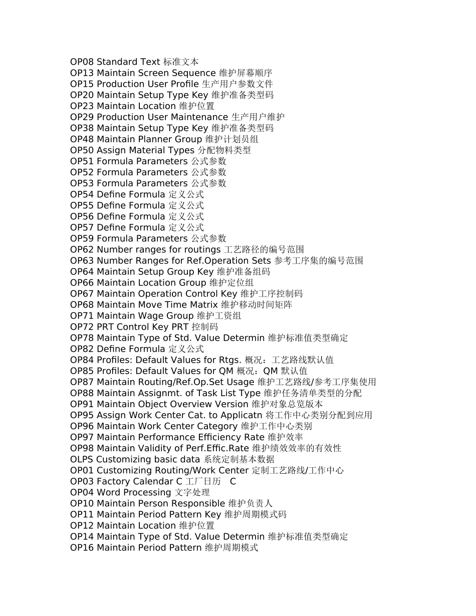 SAP PP T-Code_第3页
