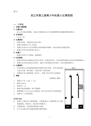吴江市第三届青少年机器人比赛规程