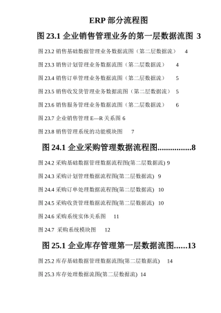 ERP部分流程图