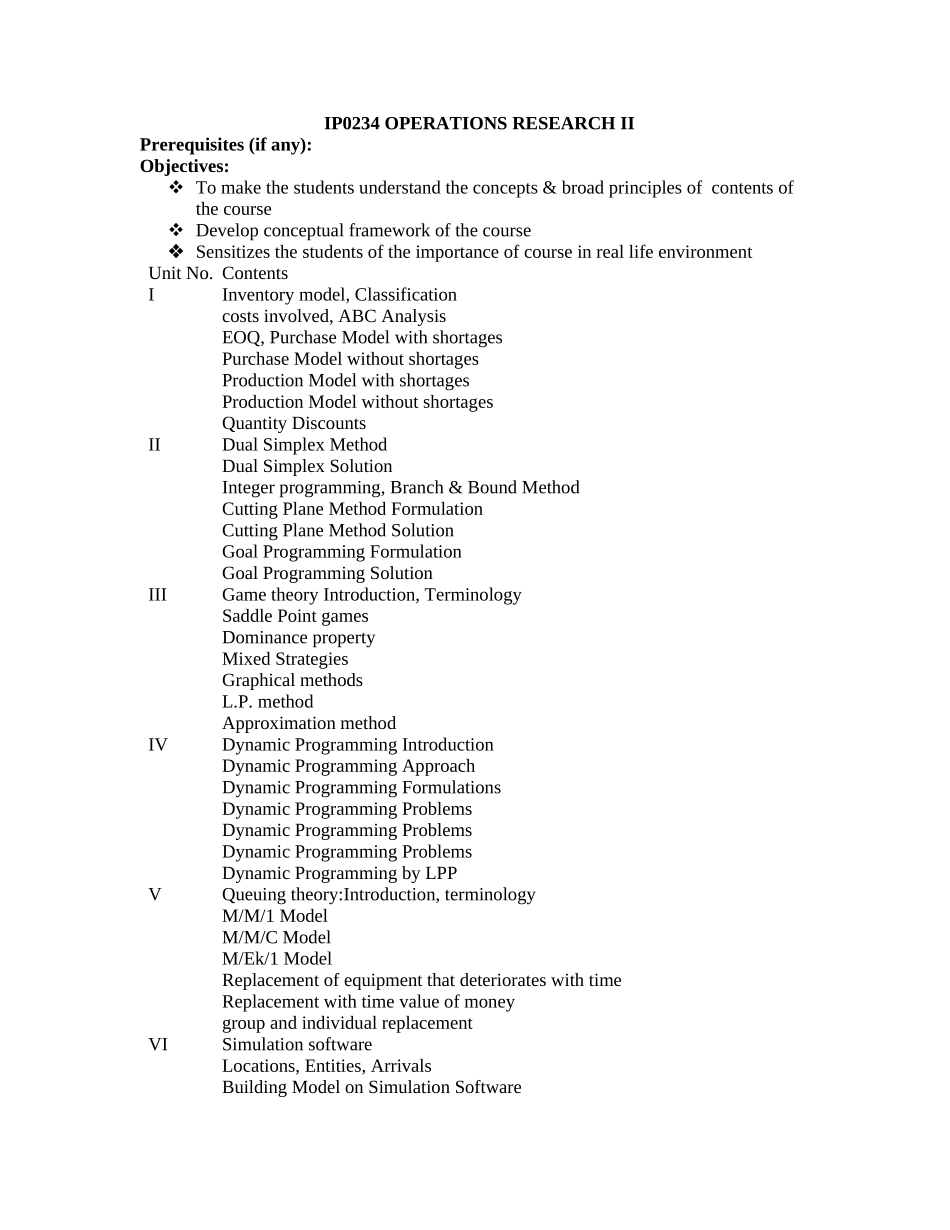 IP0234 OPERATIONS RESEARCH IIdoc_第1页