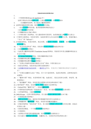 与翻译相关的重要网站介绍