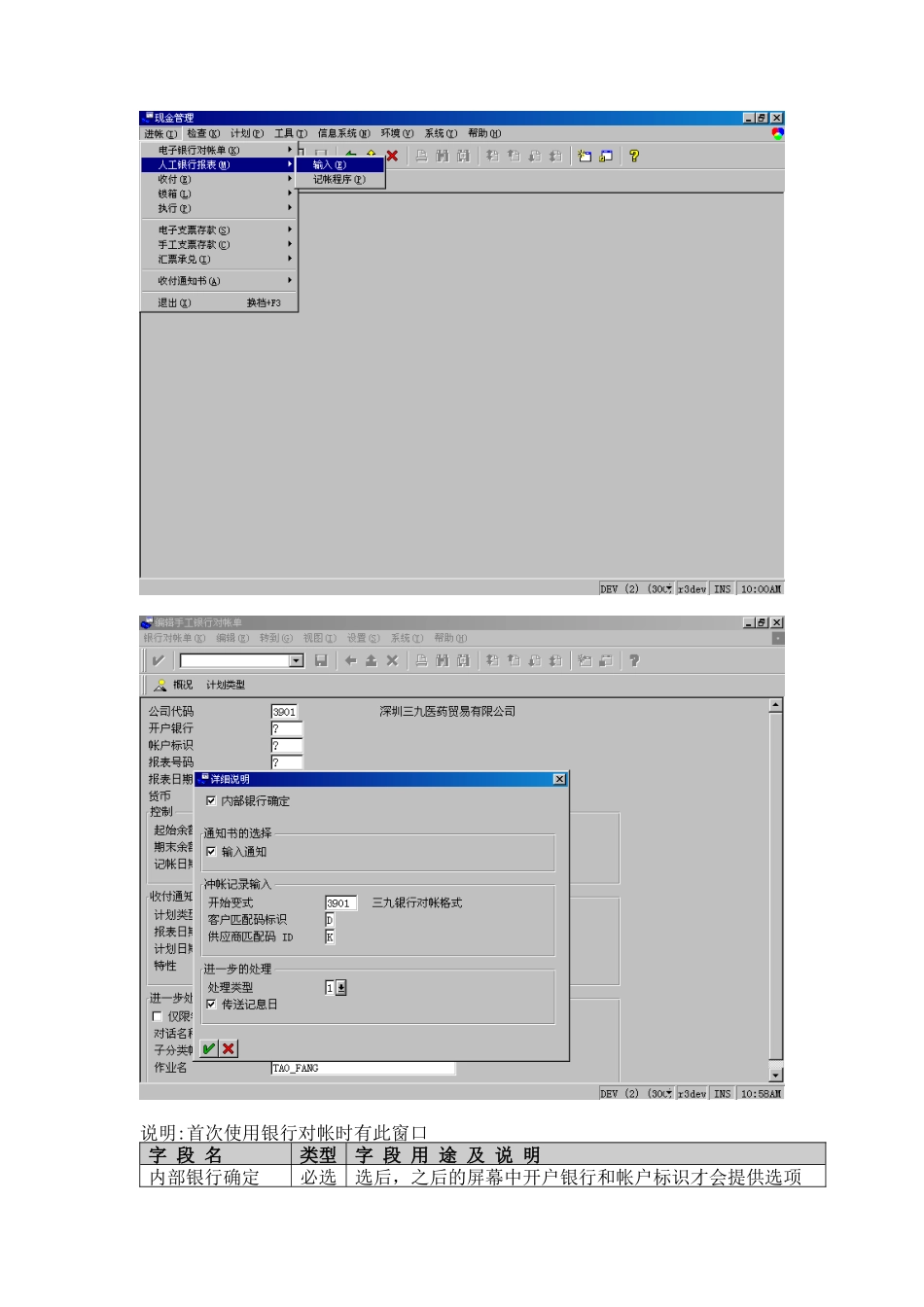 SAP操作说明之银行对帐单的输入和过帐_第2页