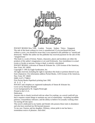 【浪漫小说100部】24PARADISEbyJudi