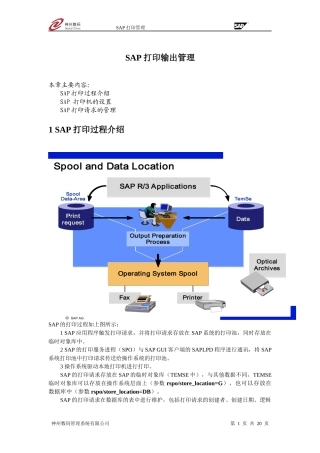 SAP打印输出管理
