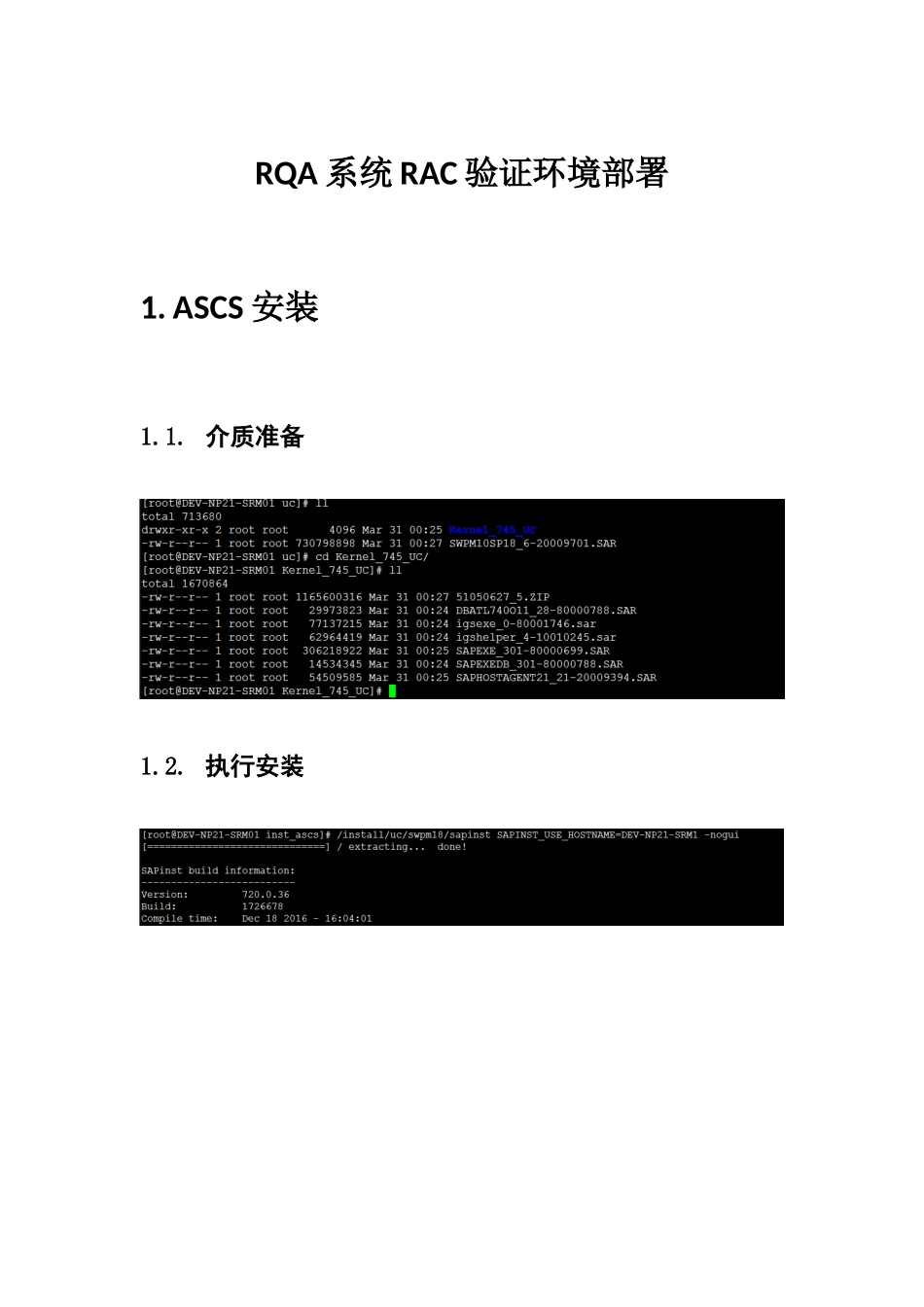 SAP系统onRAC环境部署_第1页