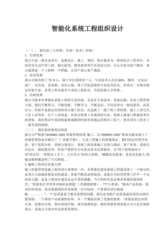 商务智能化系统工程组织设计方案