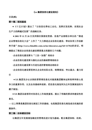 《集团信息化建设规划》(1)
