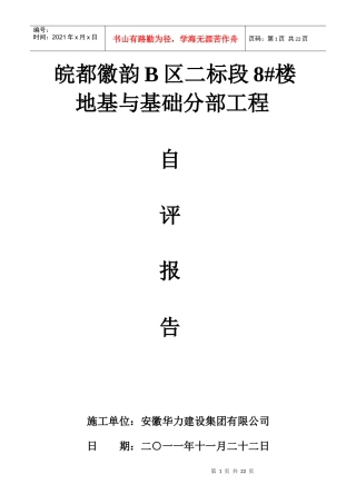 工程自评报告