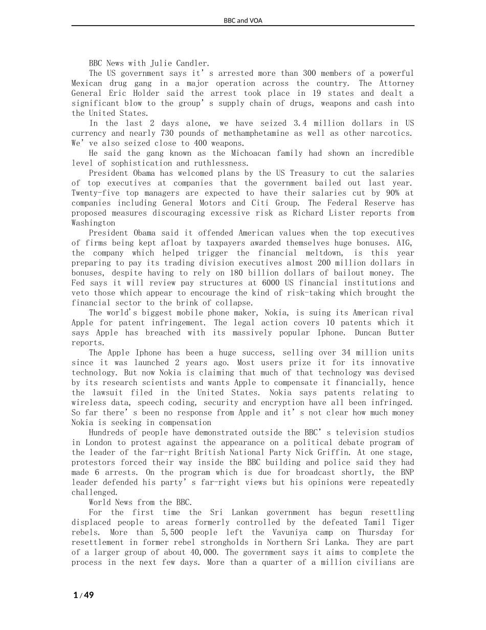 VOA与BBC英汉对照阅读自动化学习资料_QGF_第1页