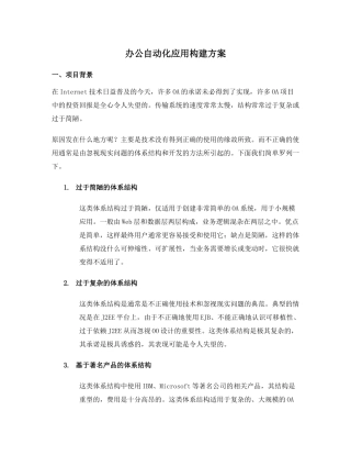 办公自动化应用构建方案(1)