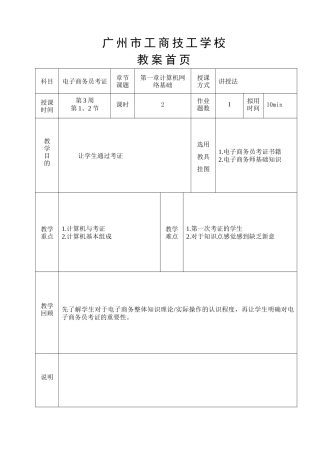 中技电子商务员考证