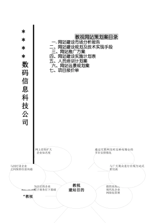 XX数码公司网站策划方案