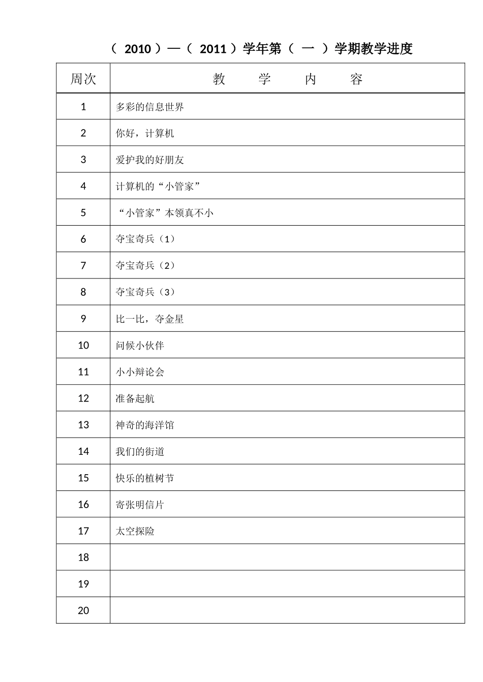五年级信息技术教案-上_第1页