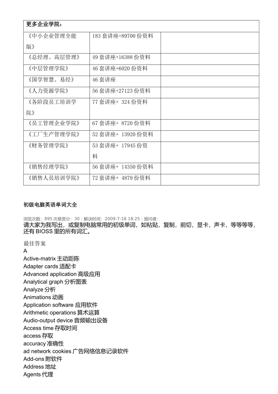初级电脑英语单词全集_第1页