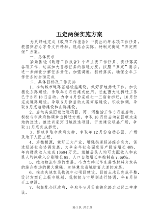 五定两保实施方案