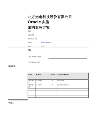 oracle实施采购管理的方案