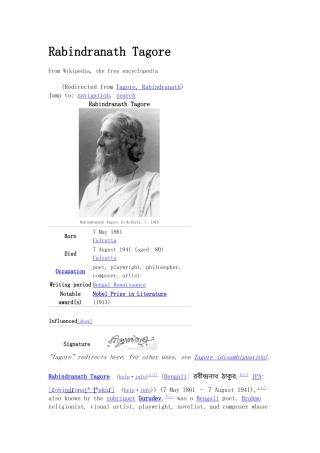 RabindranathTagore(泰戈尔