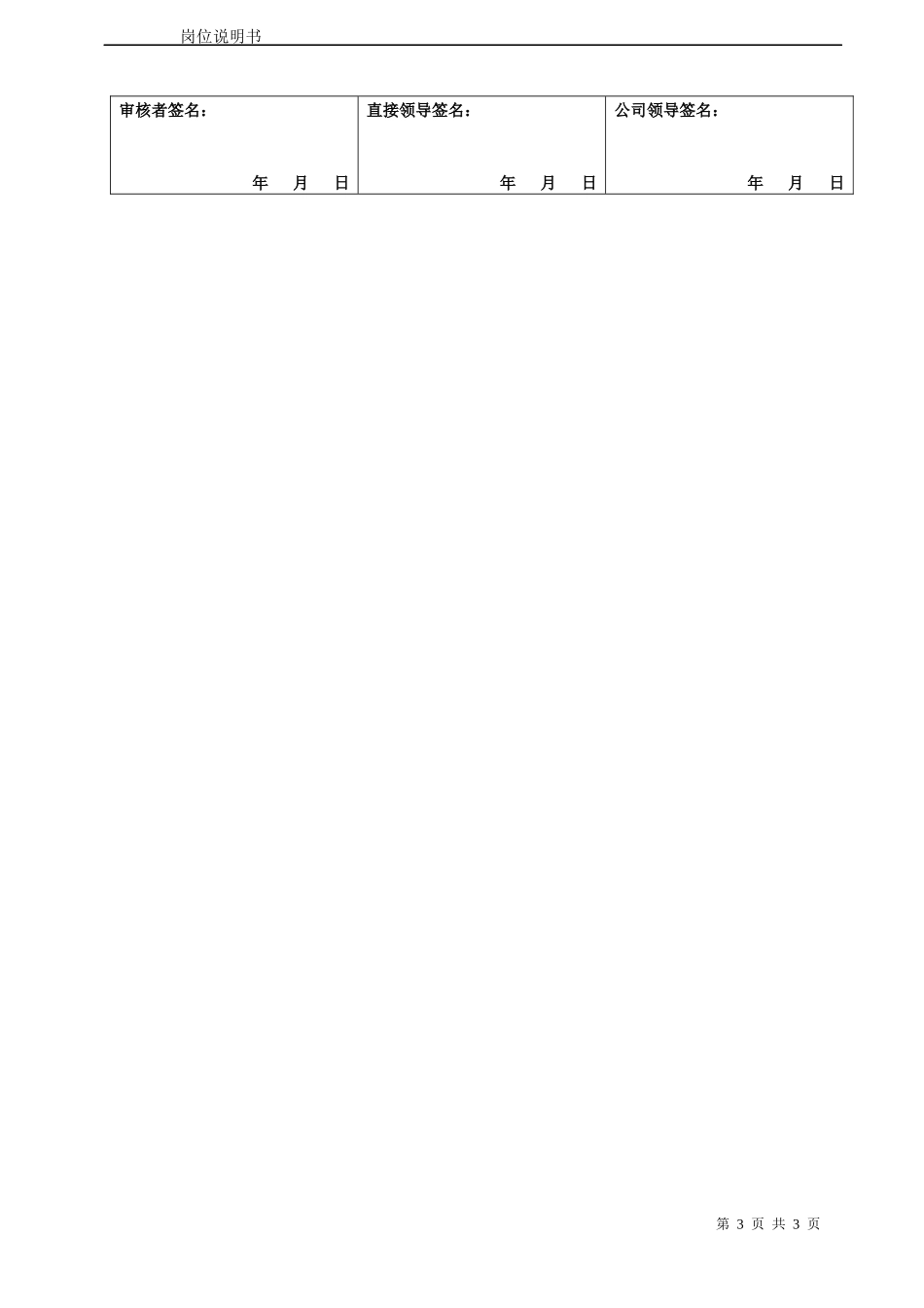 信息技术部经理岗位说明书_第3页